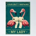 thumbnail image 1 of AatoeaX Flamingo Toilet Paper Your Butt Napkins My Lady PosterAesthetic Home Decor – Perfect for Gallery Walls or Gifts, 12"x18"or18"x12",Gallery Wood Frame, 1 of 4