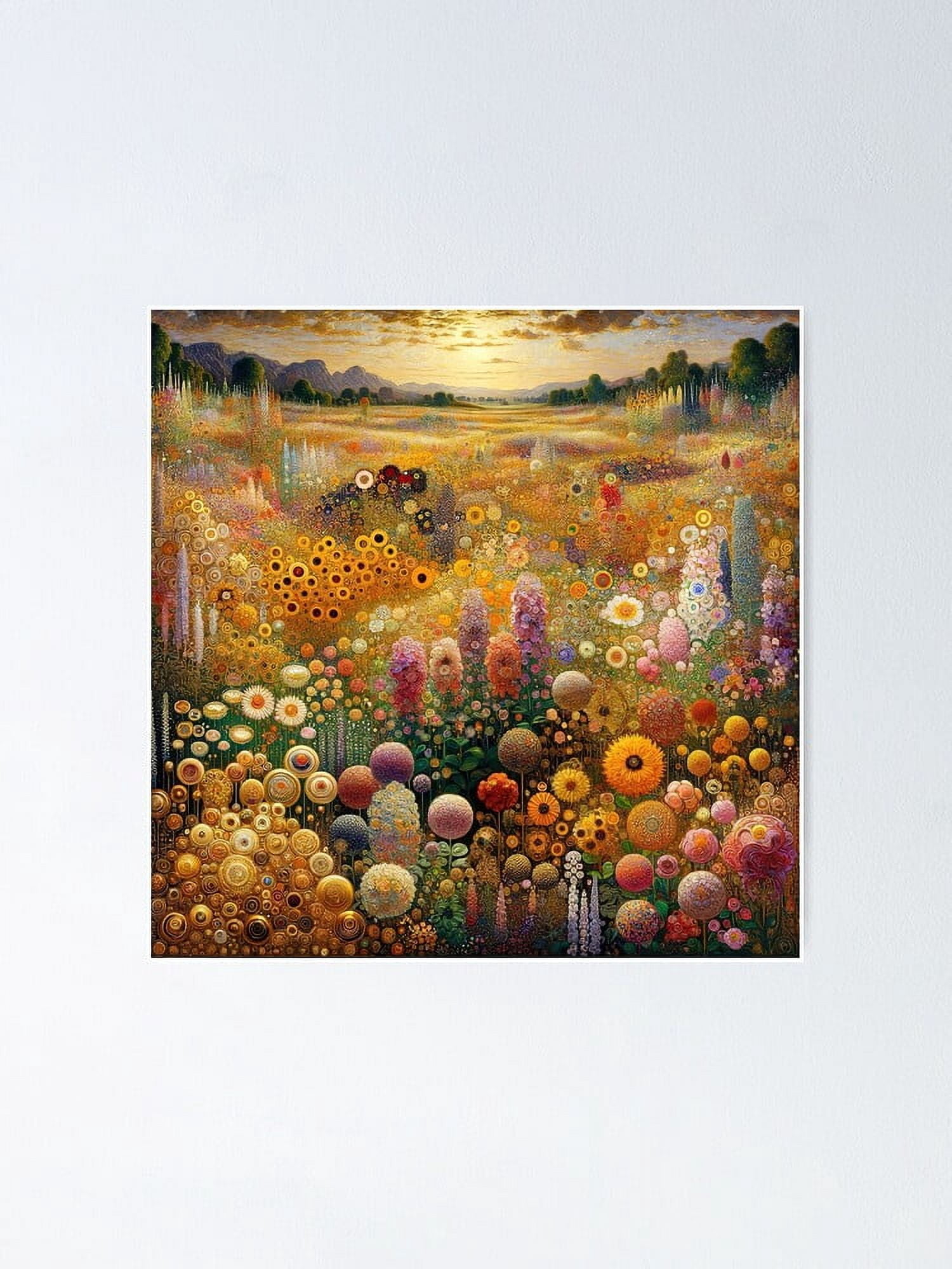 AatoeaX Flower Garden - Gustav Klimt Poster Modern Wall Art Canvas ...