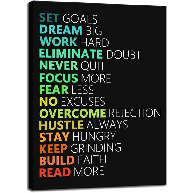AatoeaX Inspirational Canvas Wall Art Inspire Entrepreneur Positive ...