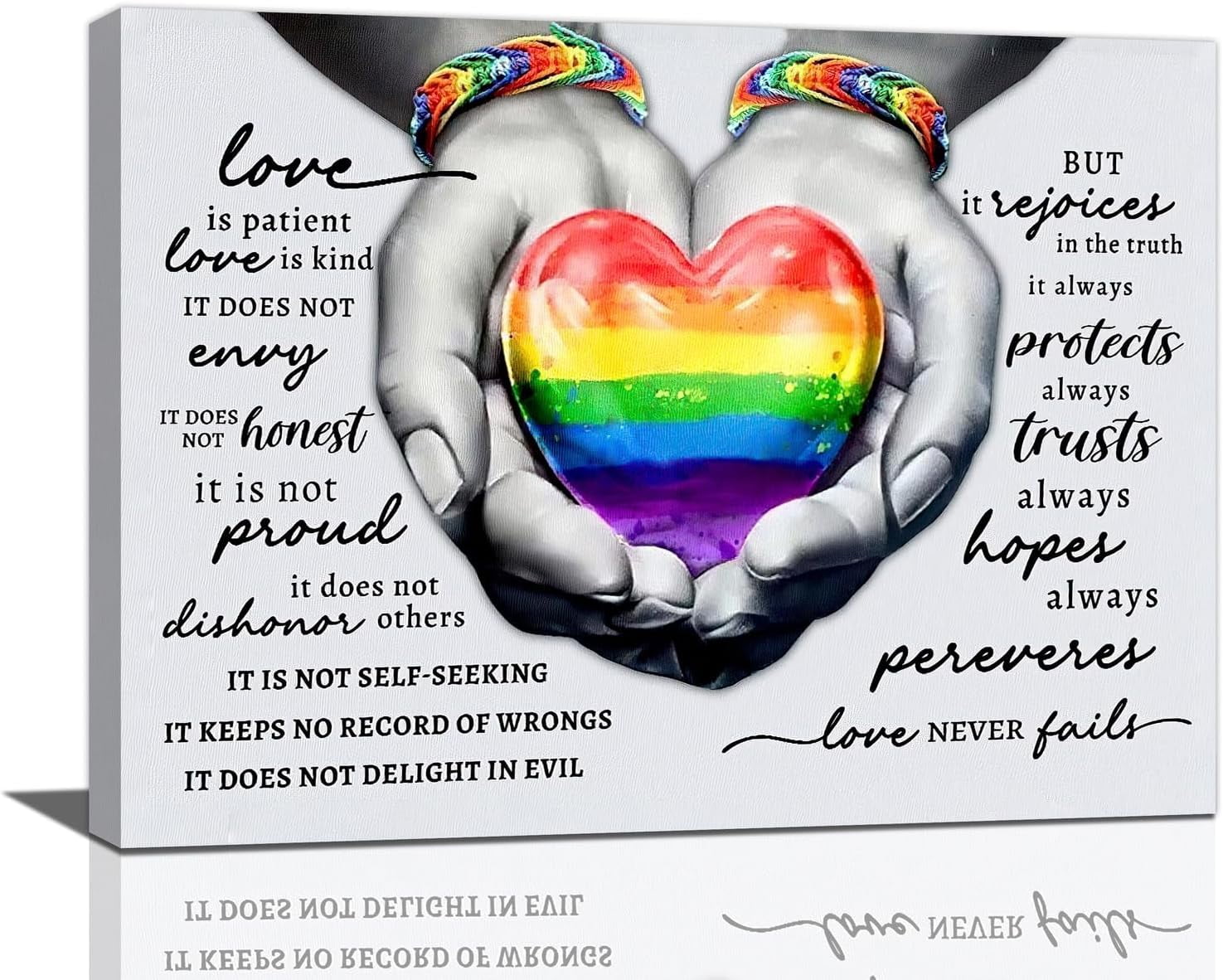 AatoeaX Love Is Patient Love Is Kind Wall Art Positive Scripture Decor Aatoeax love is patient love is kind wall art positive scripture decor