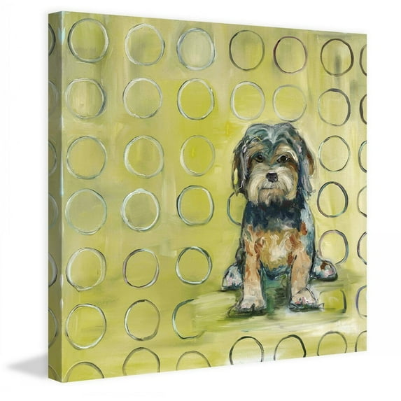 AatoeaX Marmont Hill - "Baxter" Painting Print on Canvas Modern Wall Art Canvas Poster – Aesthetic Print for Home, Office Decor, 12"x12",Gold Frame