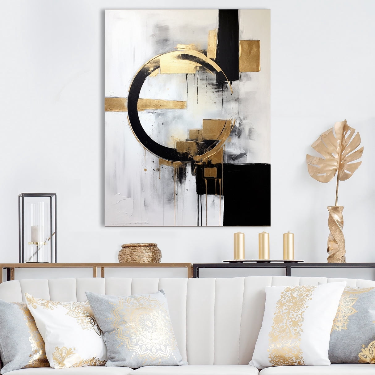 Photo inspiration: Gallery Detail: Aatoeax New Balance Dreams Abstract Gold And Black Abstract Painting