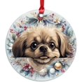 thumbnail image 1 of AatoeaX Pekingese Christmas Ornament: Festive Dog Design, Transparent Acrylic, Hanging Decor for Pet Lovers, Holiday Accents & Gifts, 1 of 7