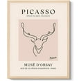 thumbnail image 1 of AatoeaX Picasso Deer Poster Abstract Animals Head Picture Pablo Picasso Line Drawing Prints Minimalist Wall Art Decor Ready to Hang for Bedroom Bathroom Living Room Home Decoration Gifts, 1 of 4