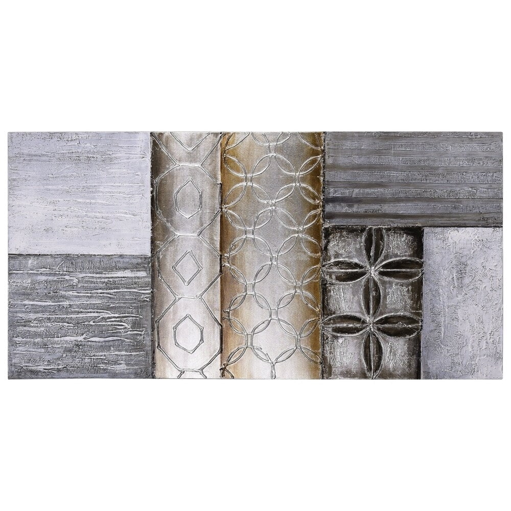 Picture Idea: Aatoeax Stacked 1 Textured Metallic Hand Painted Canvas Wall Art