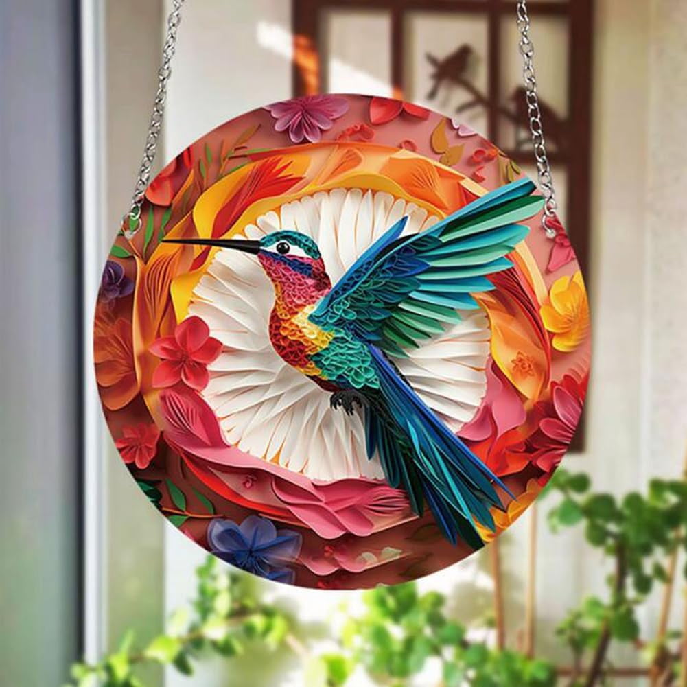 AatoeaX Stylish Transparent Acrylic Hummingbird Wall Sign - Vibrant ...