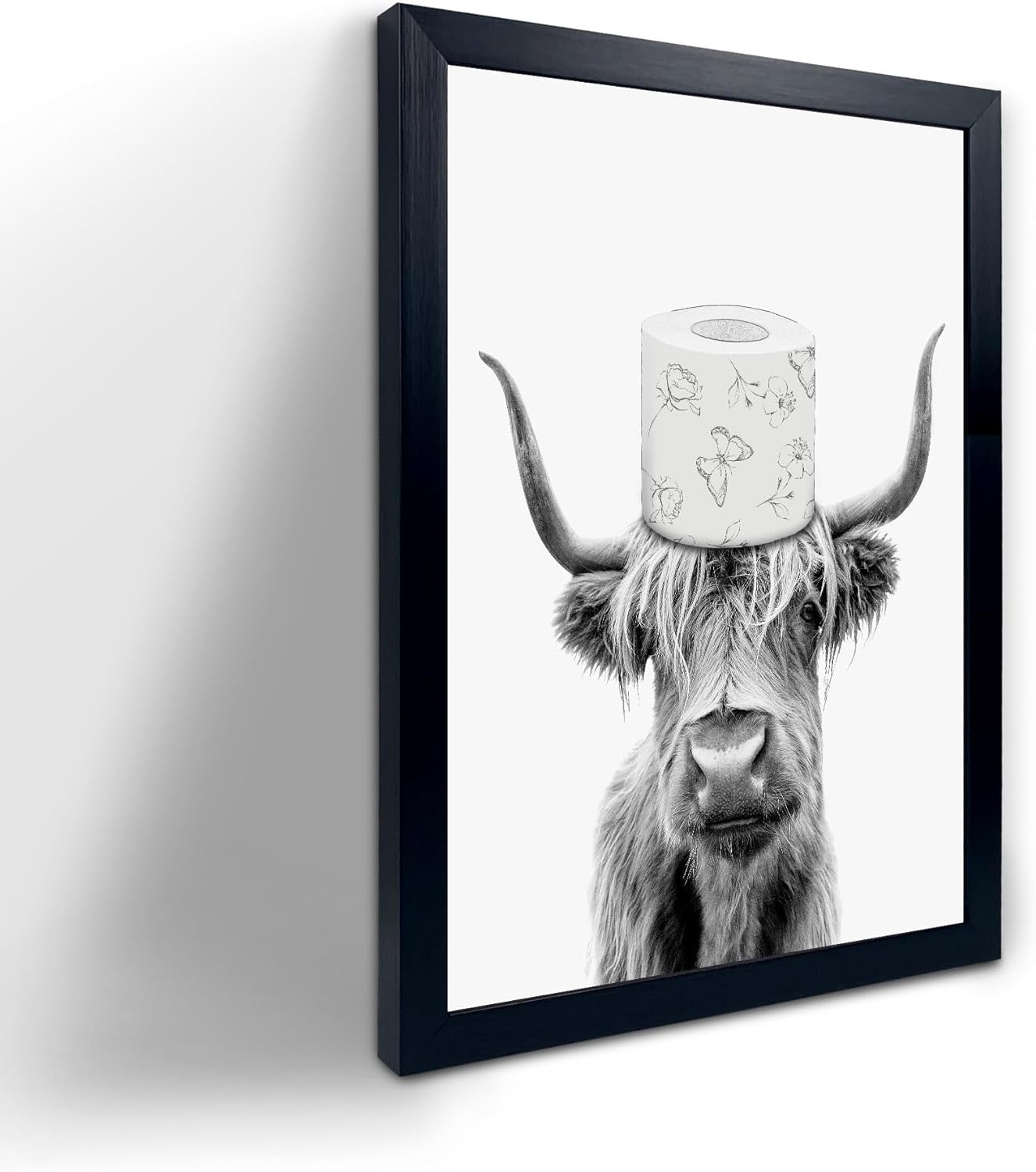 AatoeaX Toilet Paper On Head,Black Funny Animal Prints, Vintage Black ...
