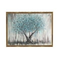 thumbnail image 1 of AatoeaX Tree Wall Art Teal Blue Nature Tree of Life Abstract Canvas Painting Textured Picture, Modern Panoramic Landscape Artwork Framed for Living Room Bedroom Bathroom Office Home Decor, 1 of 4