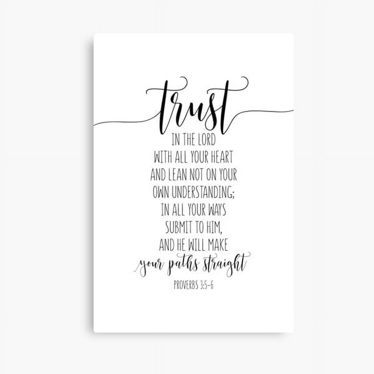 AatoeaX Trust In The Lord With All Your Heart, Proverbs 3:5-6, Bible ...