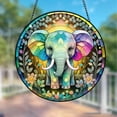 thumbnail image 1 of AatoeaX Unique Elephant Window Decor: Colorful Stained - Glass Effect, Transparent Acrylic, Hanging Art Panel for Home, Safari - Themed Spaces & Wall Accents, 1 of 5