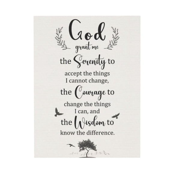 AatoeaX Uplifting Serenity Prayer Scroll, Nature - Inspired Art, Linen Material, Hassle - Free Hanging, Suits Counseling Offices, Home Libraries, Spiritual Nooks, Motivational Decor