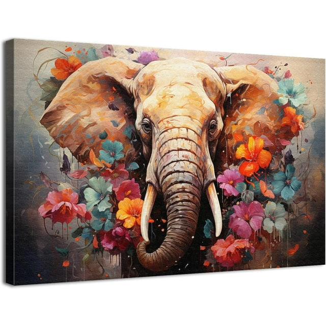 AatoeaX Vintage Elephant Wall Art Living Room Elephant Wall Decor