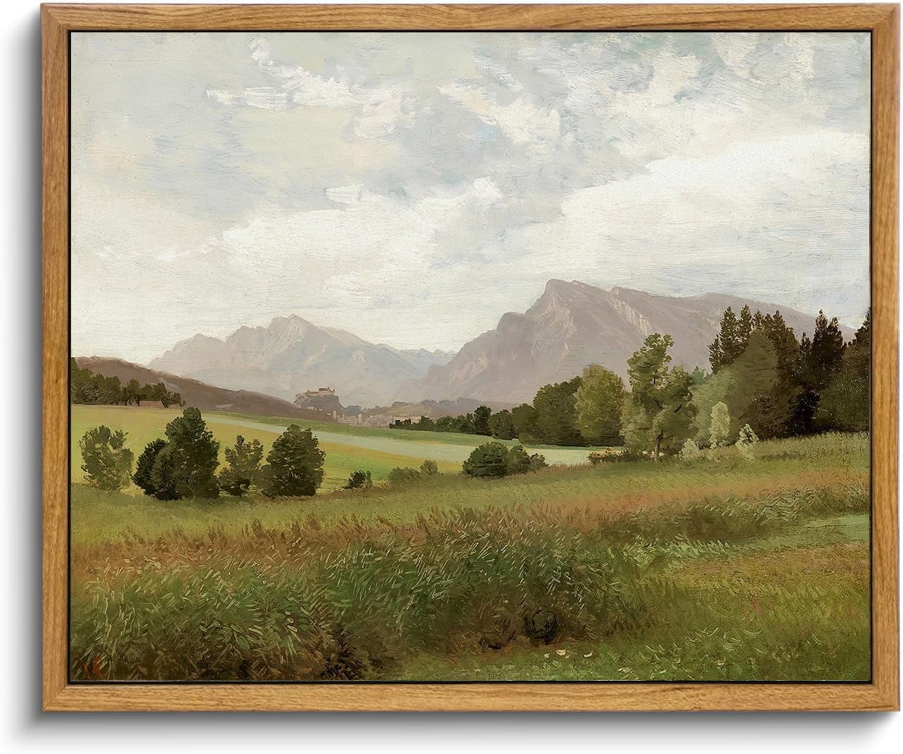 AatoeaX Vintage Landscape Wall Art Prints, Retro Muted Green Forest ...