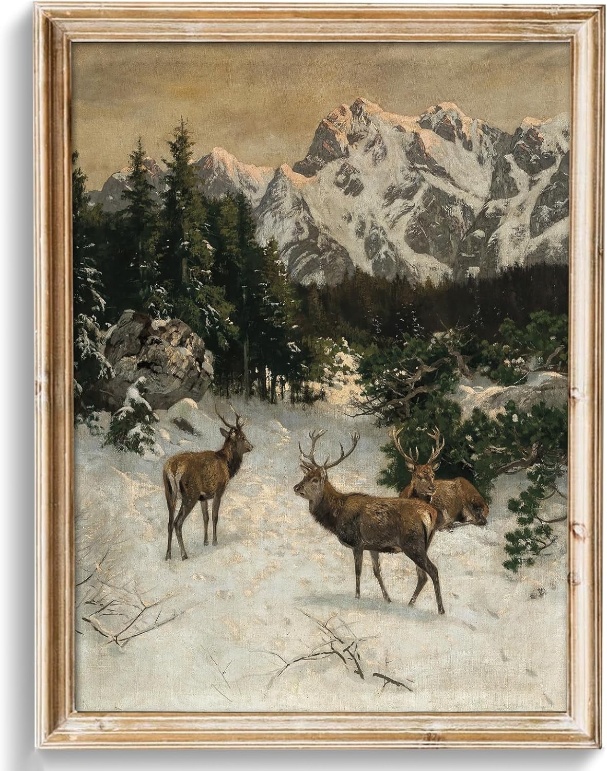 AatoeaX Vintage Wall Art Prints - Vintage Christmas Print Winter ...