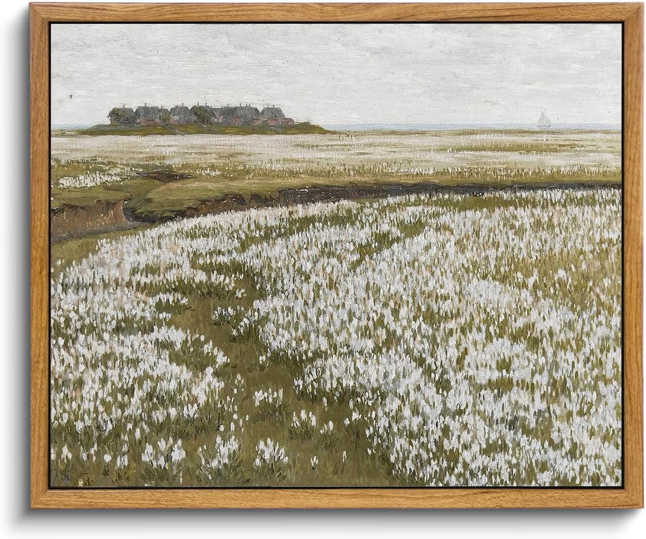 AatoeaX Vintage Wall Art Prints, Retro Countryside Flower Field Nature ...