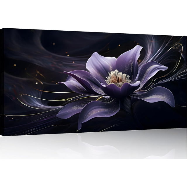 AatoeaX Wall Art Purple Canvas Wall Art Purple Wall Decor Purple Flower