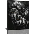 thumbnail image 1 of AatoeaX Wolf Decor Wall Art Wolf Bathroom Wall Decor Wolf Poster Wolf and Moon Pictures for Wall Animal Canvas Print Painting Artwork for Bathroom Bedroom Living Room, 1 of 4