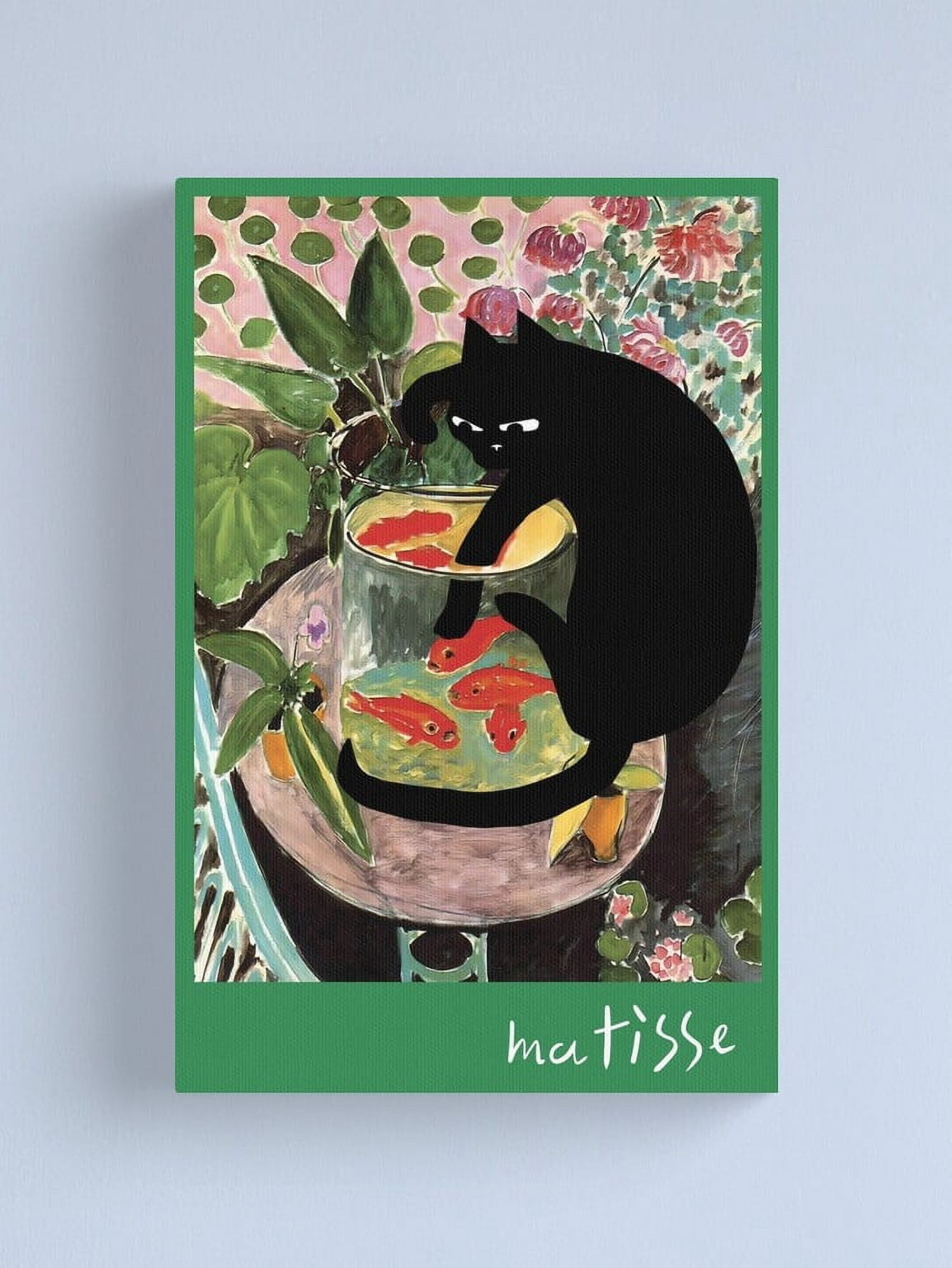 View of AatoeaX matisse's goldfish and a cat Canvas Print Aesthetic Home Decor ...
