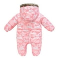 thumbnail image 1 of "Aayomet Baby Girl Clothes Baby Bodysuit Winter Baby Girl Clothes Romper Ruffle Sleeve Long Sleeve Sweatshirt One Piece Pullover Fall Winter Jumpsuit,Pink 6-12 Months", 1 of 5