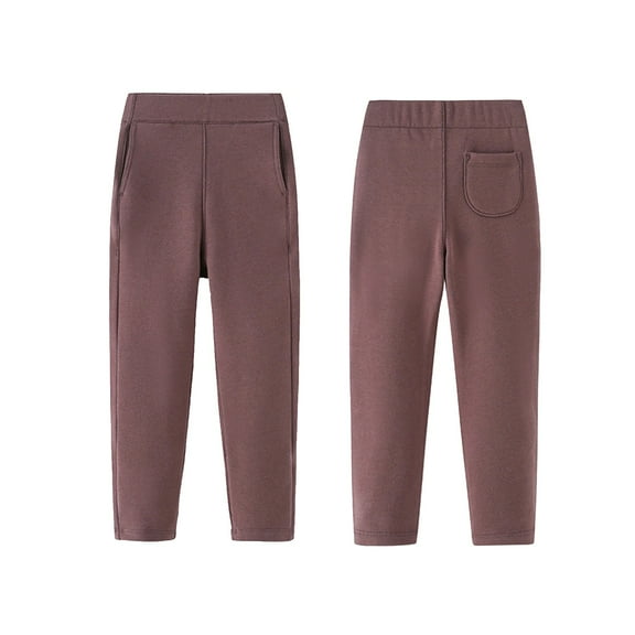 Aayomet Baby Girl Leggings Kids Girl's Fall Fashion Stretch Leggings Comfortable Bottoms (Coffee,10-12 Years)