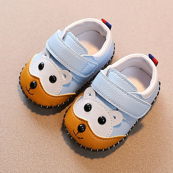 Aayomet Baby Girls Boys Soft Toddler Shoes Toddler Walkers Shoes Cartoon Princess Shoes Kids Toddler Girls Shoes,Sky Blue 4
