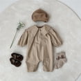 thumbnail image 1 of Aayomet Baby Rompers Boy unisex-baby Long-Sleeve Bodysuit,Khaki 0-6 Months, 1 of 3