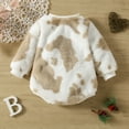 thumbnail image 1 of Aayomet Baby Rompers Girl Fall Baby Boy Girl Outfit Santa Claus Long Sleeve Shirt Romper Onesie My First Christmas Fall Winter Clothes,Khaki 12-18 Months, 1 of 3