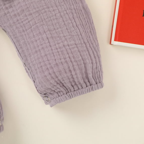 "Aayomet Baby Rompers Girl Long Sleeve Winter Jumpsuit For Baby Boy Baby Boy Girl 1st Outfit Crewneck Overisized Sweatshirt Romper Pumpkin Bodysuit Fall Winter Clothes,Purple 3-6 Months"