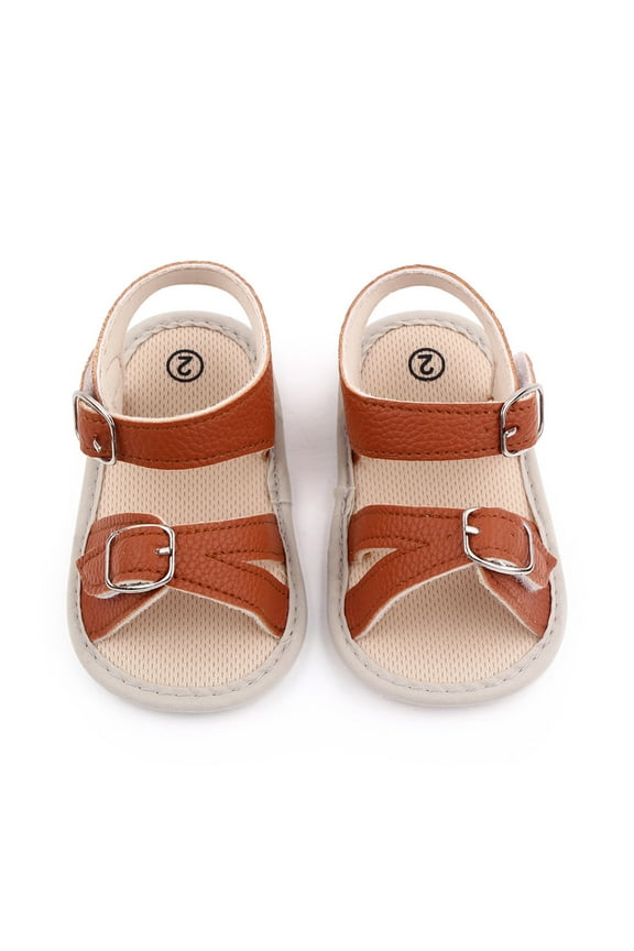 Baby Shoes Fashion Soft Soled Toddler Shoes Breathable Hollow Baby Sandals Natives Shoes Kids,Brown 4