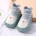 thumbnail image 1 of Aayomet Baby Slippers Children Toddler Shoes Flat Bottom Non Slip Floor Sports Shoes Socks Shoes Warm (Green, 9 Toddler), 1 of 3