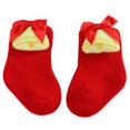 thumbnail image 1 of Aayomet Baby Socks Baby Socks Crew Toddler Socks Grips Non Slip Bottom Kids Socks,Yellow 12-36 Months, 1 of 4