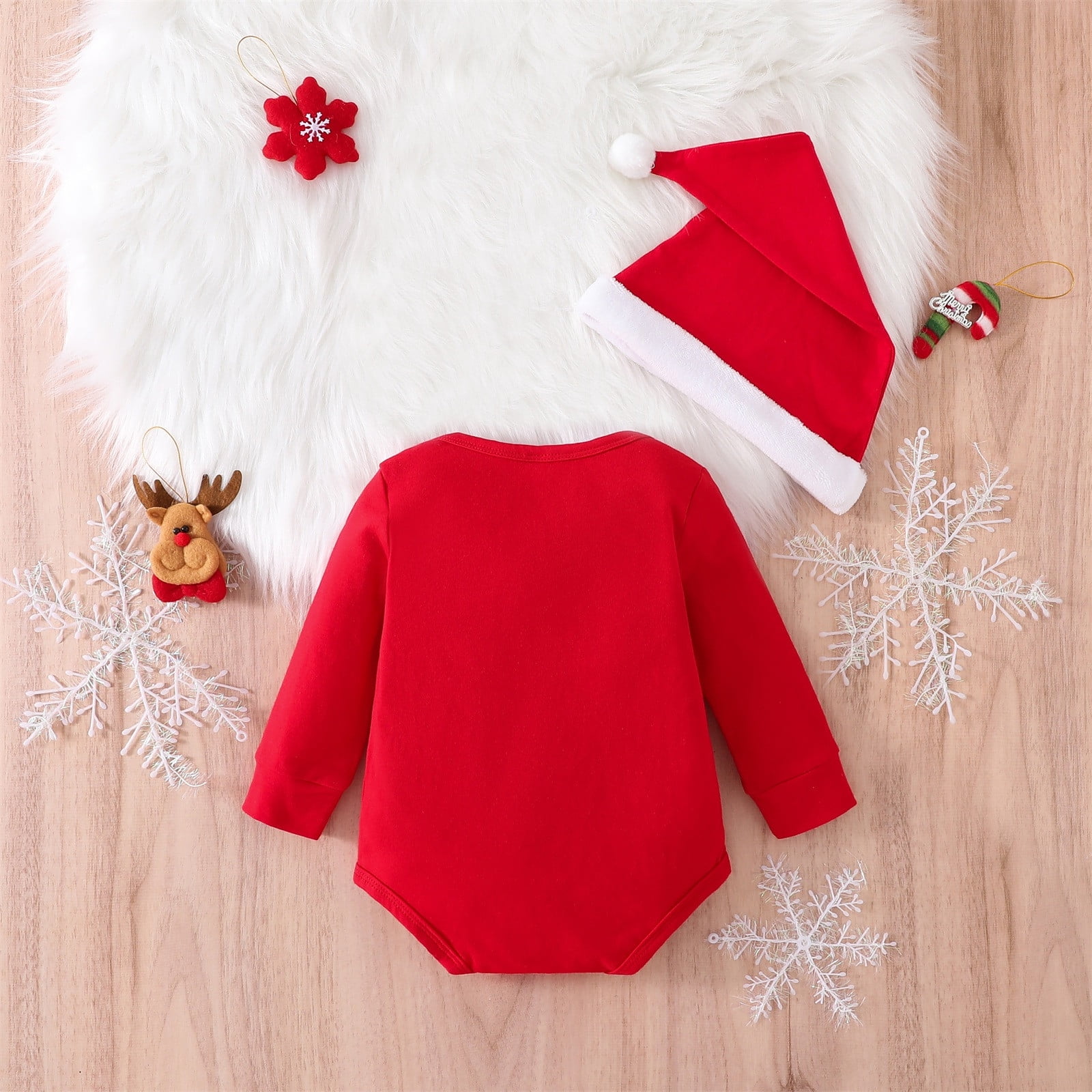Aayomet Baby Twins Bodysuit Boys Girls My First Christmas Romper