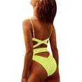 thumbnail image 1 of Aayomet Bathing Suit Women's Hollow Adjustable Strap Buckle Tank CaimJumpsuit Swimsuit,A M, 1 of 5