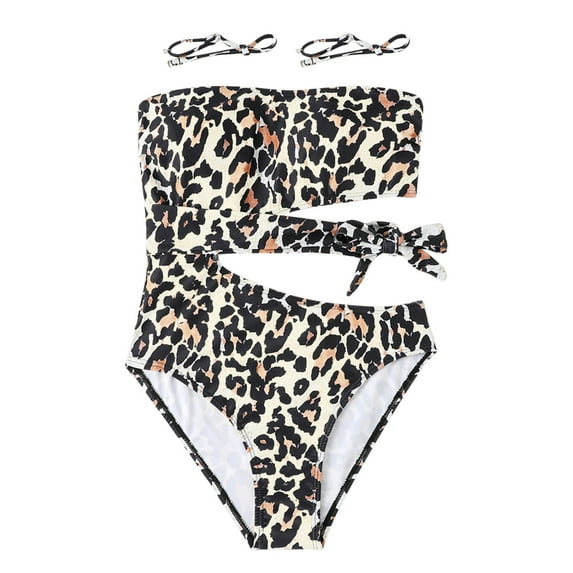 Aayomet Bathing Suits For Women Womens Bikini Piece Swimsuit Solid Colour Backless Fashion Swimsuit,Coffee S