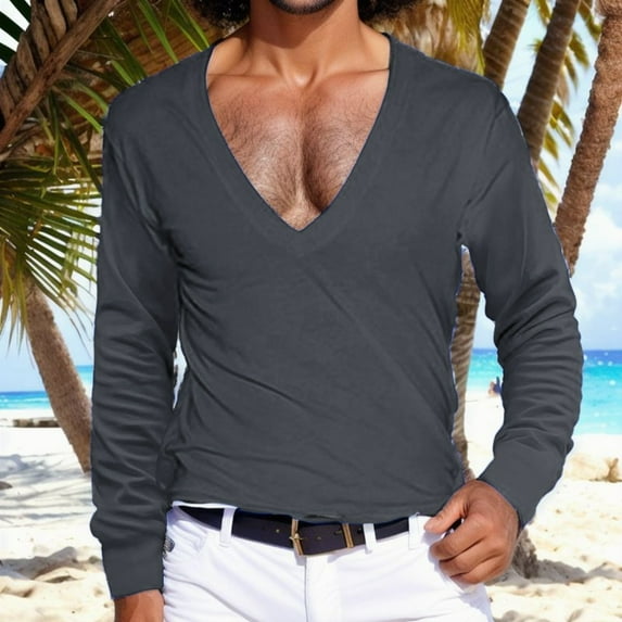Aayomet Big And Tall Mens Shirts Sleeve Casual Stylish Beach Vacation T Shirt Summer Henley Hippie Tops (Dark Gray, XL)