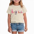thumbnail image 1 of Aayomet Big Sister Shirts Toddler Baby Girl Embroidered Promoted to Big Sis Announcement T-Shirt Short Sleeve Tee Tops, 1 of 4
