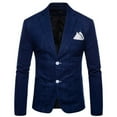 thumbnail image 1 of Aayomet Big and Tall Jacket Men'S Fashion Suit Men'S Fashion Slim Fit Cotton And Material Small Suit (Blue, XL), 1 of 5