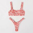 thumbnail image 1 of Aayomet Bikinis For Women Piece Split Sling Swimwear Two Printed Swimsuit Wire Bikini Women's Swimwears Tankinis Set,Red S, 1 of 4