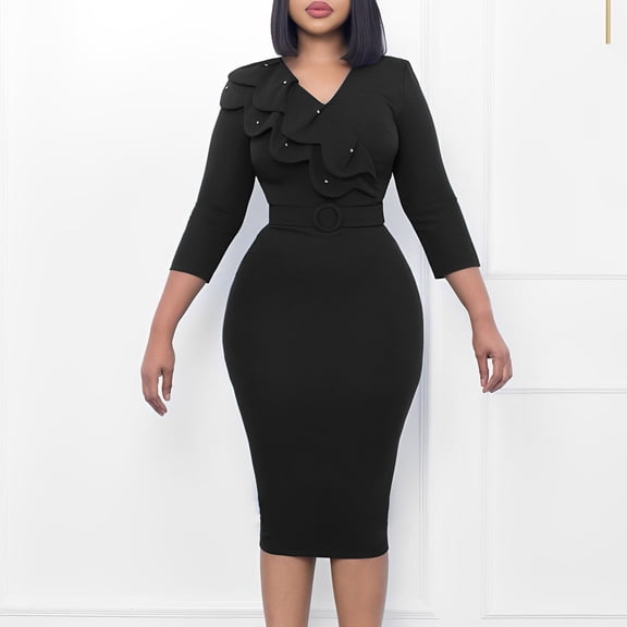 Aayomet Birthday Dress Women Summer Sleeveless Padded Shoulder Cutout Twist Elegant Slim Fit Maxi Dress with Slit,Black L