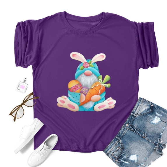 Aayomet Blouses For Women Fashion 2023 Womens Tops Casual, Womens Short Sleeve Tops Cute Butterfly Print Tee Shirts Casual Loose Lightweight Henley Shirts,Purple L