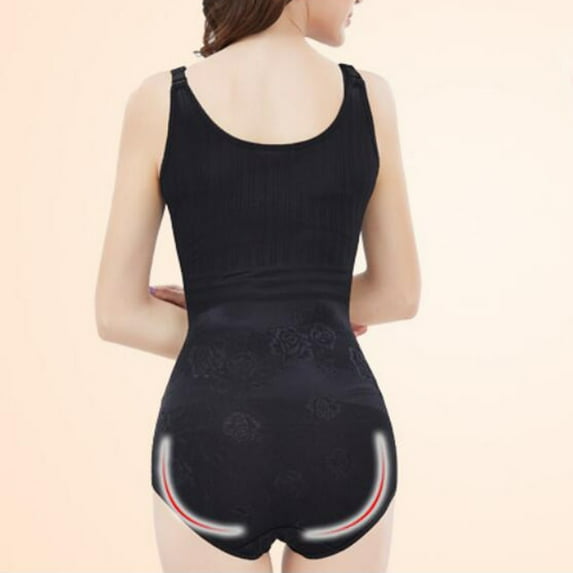 Aayomet Bodysuit for Women Tummy Control Shapewear Seamless Sculpting Thong Body Shaper Tank Top,Black L