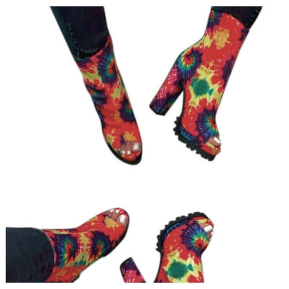 Aayomet Boots For Women，Womens Hiking Boots Ankle Boots Ladies Peep Women High Thick Toe Shoes Boots Heel Single Ankle Boots For Women