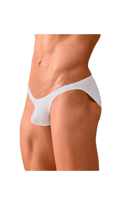 Boxers For Men Mens Bikini Low Waist High Fork Small Triangle Cotton Breathable Panties,White XX-Large