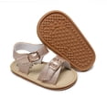 thumbnail image 1 of Aayomet Boys Girls Open Toe Shoes First Walkers Shoes Summer Toddler Flat Sandals 4c Girl Sandals,Gold 4, 1 of 2