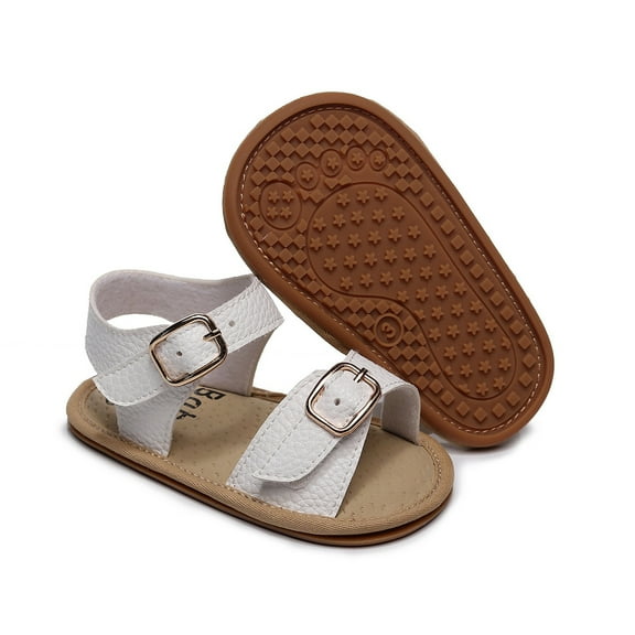 Aayomet Boys Girls Open Toe Shoes First Walkers Shoes Summer Toddler Flat Sandals 4c Girl Sandals,White 5