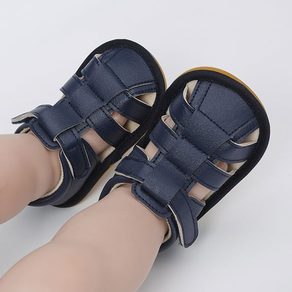 Aayomet Boys Girls Single Shoes First Walkers Shoes Summer Toddler Hollow Out Flat Toddler Water Shoes Boys Size 6,Navy 5