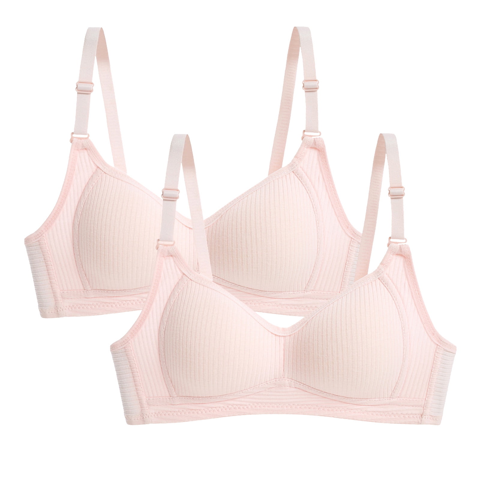Aayomet Bras for Women Women's Bras Wireless Full Coverage Plus Size  Minimizer Non Padded Comfort Soft Bra Multipack,Pink 34