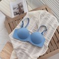 thumbnail image 1 of Aayomet Bras for Women Womens Balconette Bra With Padded Straps, Collection,Blue L, 1 of 3