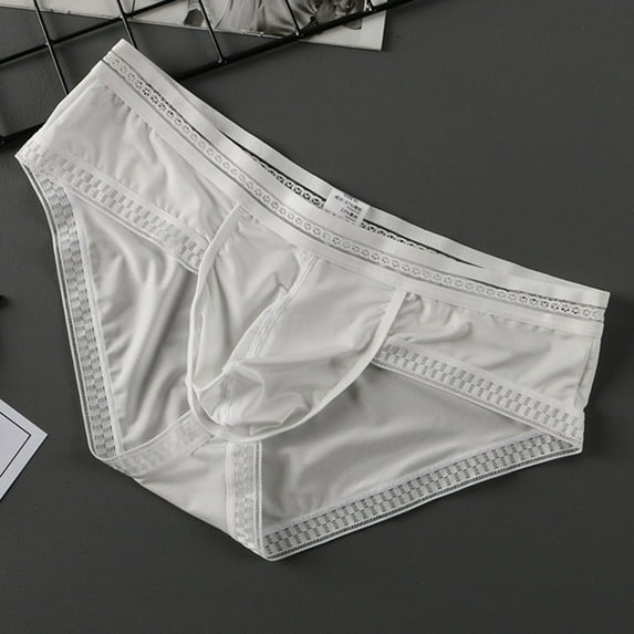 Aayomet Brief For Men Men's Underwear Bamboo Briefs Super Soft Comfort Thin Breathable Briefs,White L