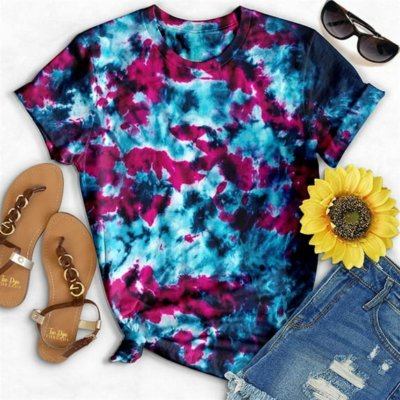 Aayomet Business Casual Tops For Women Womens Short Sleeve Crewneck Shirts Loose Casual Tee T-Shirt,Sky Blue M